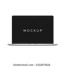 Mockup computer notebook vector isolated on white background