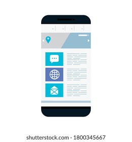 mockup, concept website development on smartphone vector illustration design
