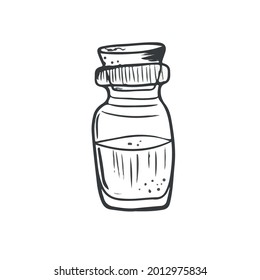 Una burla de una botella de cuentagotas cosméticos. Una gota de suero médico, botellas de vidrio. Matraz estético con cuentagotas. Una botella de una pipeta con colágeno de belleza, una botella con aceite natural.