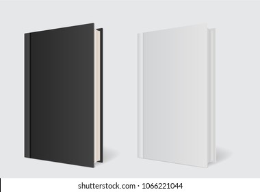 Mockup  cover book template on gray background.Vector Illustrator
