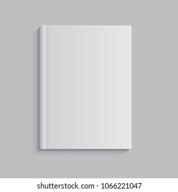 Mockup  cover book template on gray background.Vector Illustrator
