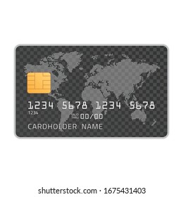 Mockup Credit Card Worlds Map Empty Stock Vector (Royalty Free ...