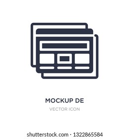 mockup de icon on white background. Simple element illustration from Web hosting concept. mockup de sign icon symbol design.