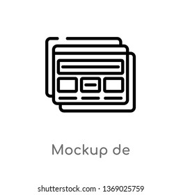 mockup de vector line icon. Simple element illustration. mockup de outline icon from web hosting concept. Can be used for web and mobile