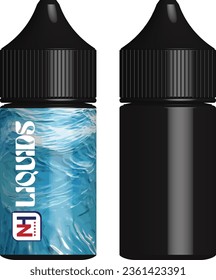 Botella de diseño de mockup vaporizador líquido