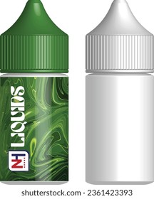 Botella de diseño de mockup vaporizador líquido