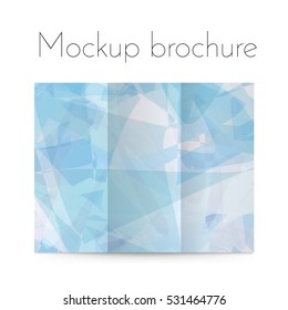 Mockup design brochure. Abstract washed denim shade. Vector illustration.