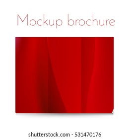 Mockup design brochure. Crimson. Vector illustration.