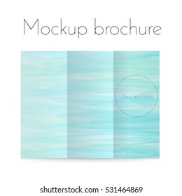 Mockup design brochure. Mint colour. Vector illustration.