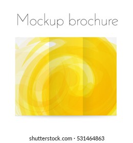 Mockup design brochure. Solar vortex. Vector illustration.