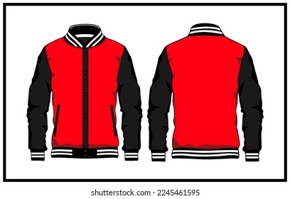 Mockup design for jacket varsity 