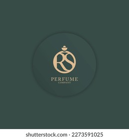 mockup design with perfume logo