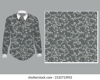 A mockup for design printing. Vector pattern shirt.