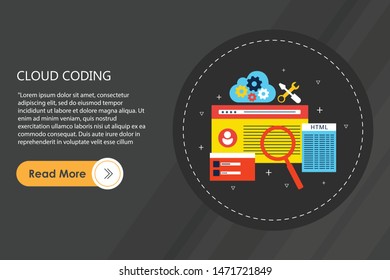 
Mock-up design website flat design concept SEO analysis with graph and chart on team developer building a rank website on desktop. Vector illustration.