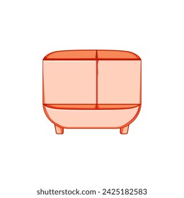 Mockup Schreibtisch Organizer Cartoon. Tischkalender, Papierständer, Acrylkalender Mockup Schreibtisch Organizer Zeichen. Isolierte Symbol Vektor-Illustration