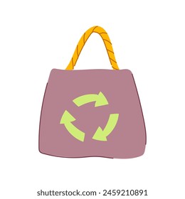 mockup eco friendly shopping bag cartoon. market free, lifestyle recycle, tote logy mockup eco friendly shopping bag sign. isolated symbol vector illustration