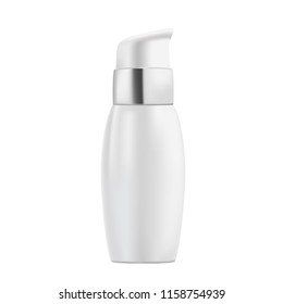 Mockup empty bottle for cosmetics, vector illustration.