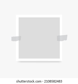 Mockup frame photo on wall. Mock up picture framed. Modern boarder. Empty photoframe isolated on background. Border for design prints poster and painting image. Vector illustration.
