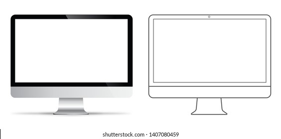 mockup in front of monitor that looks realistic with transparent screen