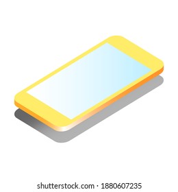 Mockup generic device. Smartphone frame blank screen, rotated position. UI UX smartphones. Template for infographics or presentation realistic phones.