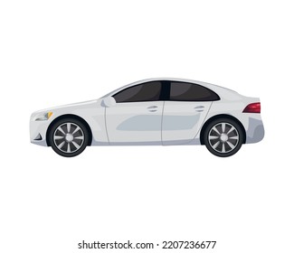 mockup gray car over white