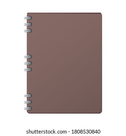 Mockup gray notebook design of corporate identity template and branding theme Vector illustration