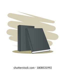 Mockup gray notebooks design of corporate identity template and branding theme Vector illustration