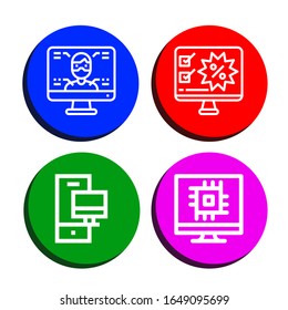 mockup icon set. Collection of Computer icons