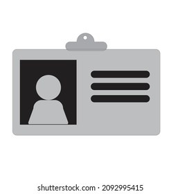 An mockup id card grey with picture