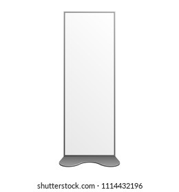 Mockup Indoor Advertising Display Stand Banner Or Lightbox. Front View. Illustration Isolated On White Background. Template Ready For Your Design. Vector EPS10