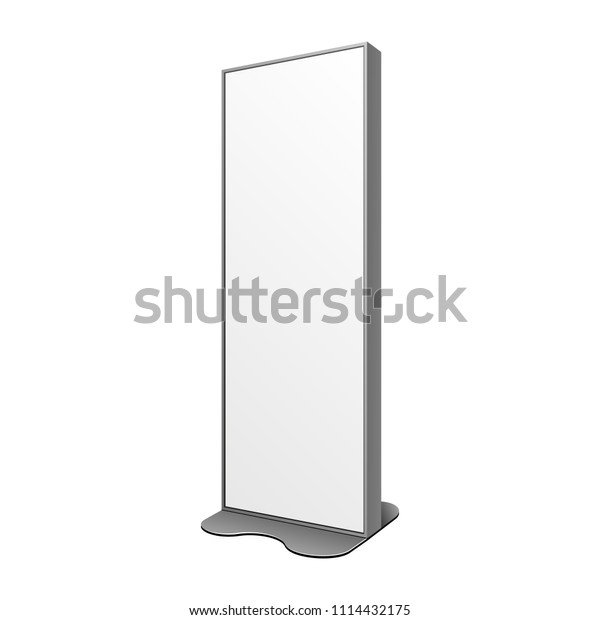 Download Mockup Indoor Advertising Display Stand Banner Stock Vector Royalty Free 1114432175 PSD Mockup Templates