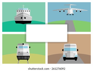 Mock-up for info graphic, presentation, books, documents, etc with freight transportation