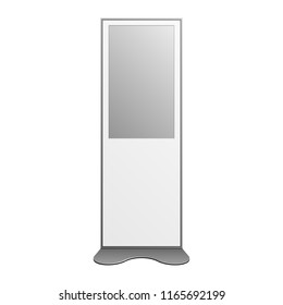Mockup Interactive Indoor Advertising Display Stand Banner Or Lightbox. Illustration Isolated On White Background. Template Ready For Your Design. Vector EPS10