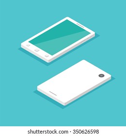 Mockup isometric phone