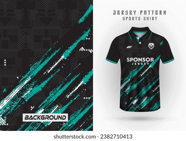 mockup of jersey black and green, sports jersey background, soccer jersey, running jersey, outdoor workout, sport pattern.