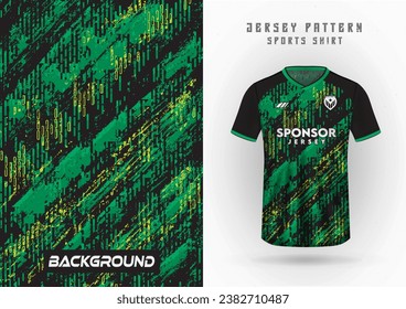 mockup of jersey black and green, sports jersey background, soccer jersey, running jersey, outdoor workout, sport pattern.