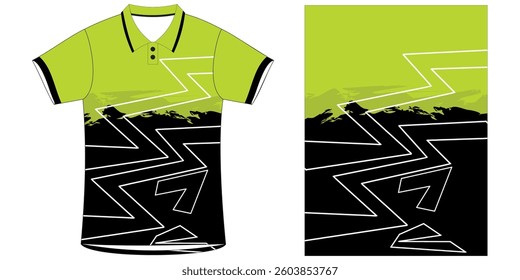 mockup of jersey black and green, sports jersey background, soccer jersey, running jersey, outdoor workout, sport pattern.