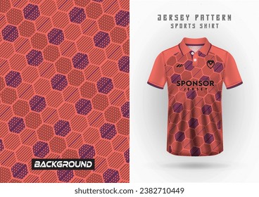 mockup of jersey orange and purple, sports jersey background, soccer jersey, running jersey, outdoor workout, sport pattern.