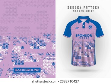 mockup of jersey purple and blue, sports jersey background, soccer jersey, running jersey, outdoor workout, sport pattern.