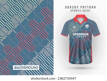 mockup of jersey sky blue and red, sports jersey background, soccer jersey, running jersey, outdoor workout, sport pattern.
