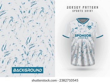 mockup of jersey white and blue, sports jersey background, soccer jersey, running jersey, outdoor workout, sport pattern.