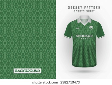 mockup of jersey white and green, sports jersey background, soccer jersey, running jersey, outdoor workout, sport pattern.