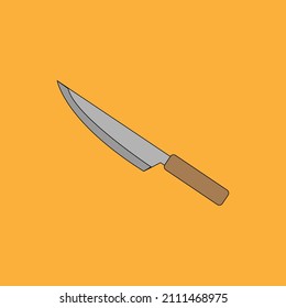 Kleines Messer zum Schneiden von Gemüse. Vektorgrafik für, Logo, Symbol