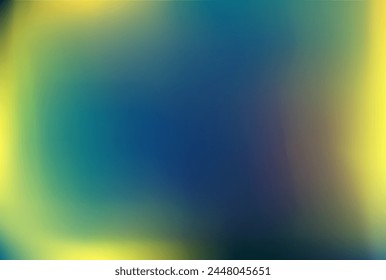 Mockup for label cover packaging post invitation. Cyan lemon spots pattern. Dark navy black azure ochre gradient banner. Smooth yellow sapphire azure advertisement. Intense blue yellow background. 