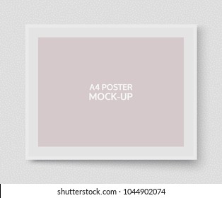 Mockup of a landscape-oriented magazine or catalogue. Blank sheet of paper. Element for advertising and promotional message. 3d vector illustration for your design.