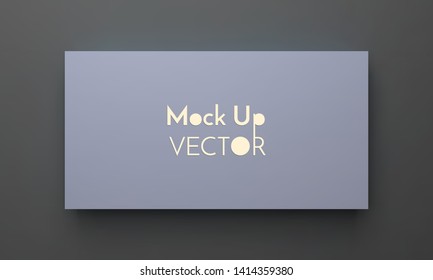 Mockup of a landscape-oriented magazine or catalogue. Blank sheet of paper. Element for advertising and promotional message. 3d vector illustration for your design.