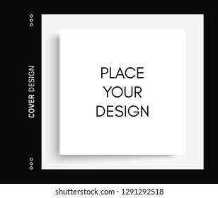 Mockup of a landscape-oriented magazine or catalogue. White sheet of paper. Element for advertising and promotional message. 3d vector illustration for your design.
