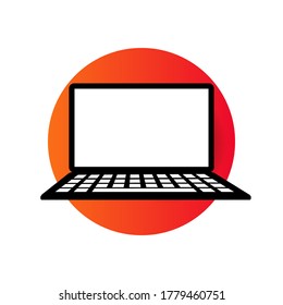 Mockup laptop blank screen for background and business element