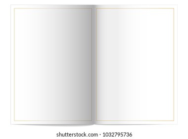 A mock-up of a large booklet, isolated on a white background. Is designed for your design work. Vector illustration.