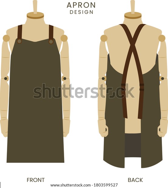Download Mockup Leather Modern Apron Uniform Design Stock Vector Royalty Free 1803599527